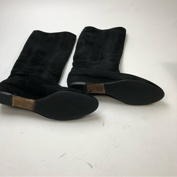 Women’s Boots in Black Suede Low Heel Loeffler Randal - Picture 5 of 11